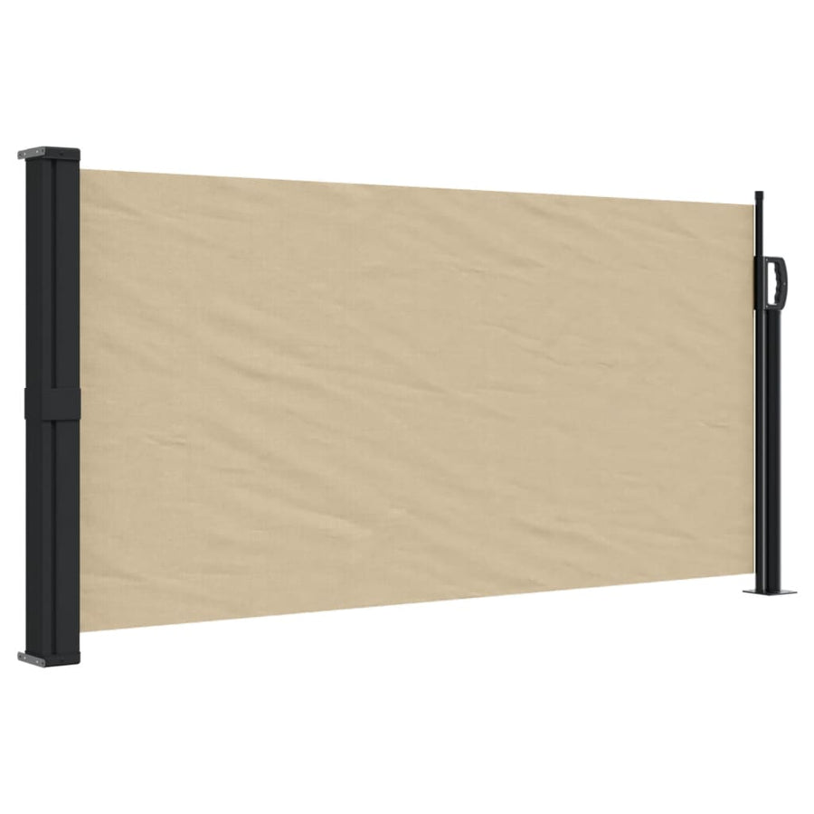 Windscherm uittrekbaar 100x500 cm beige