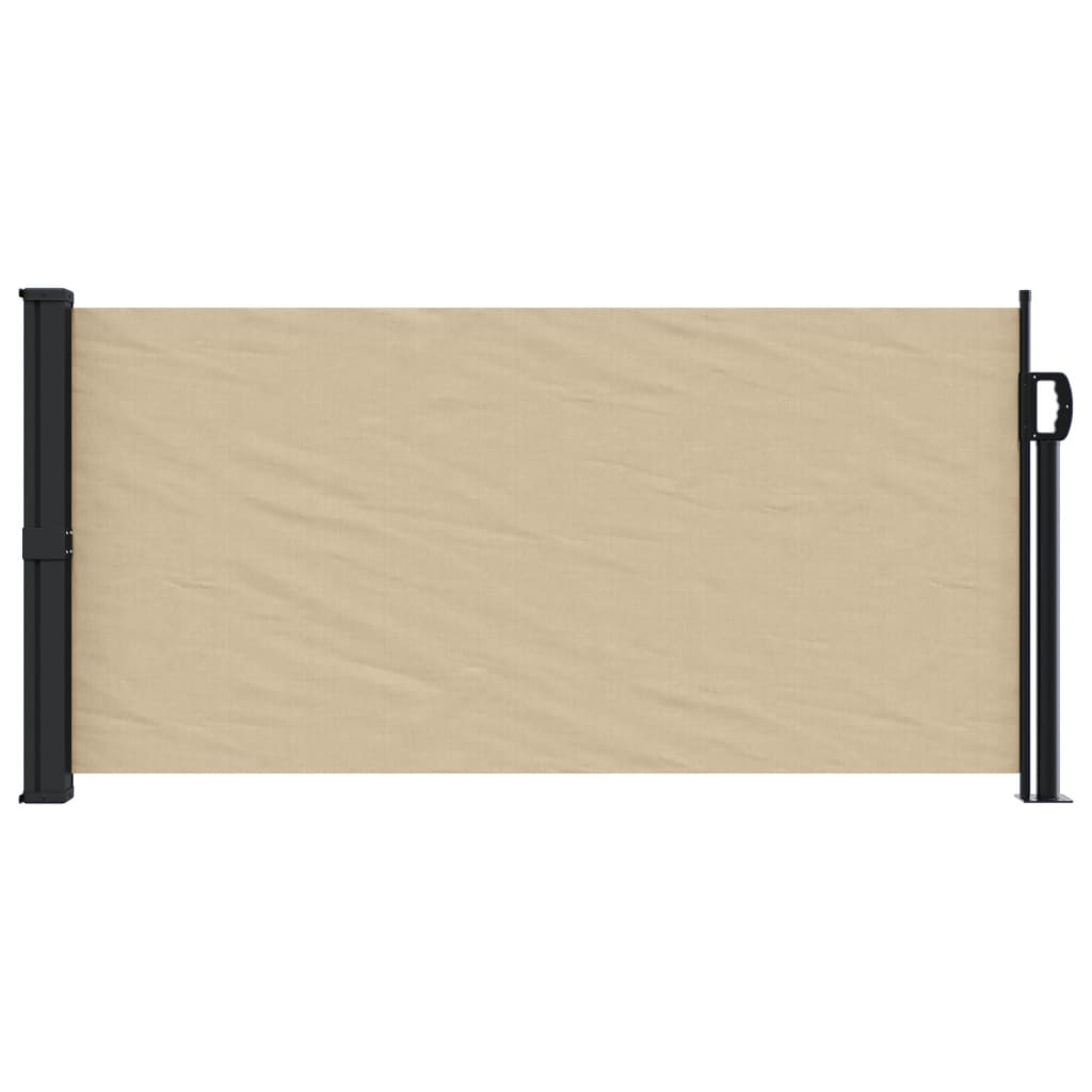 Windscherm uittrekbaar 100x500 cm beige