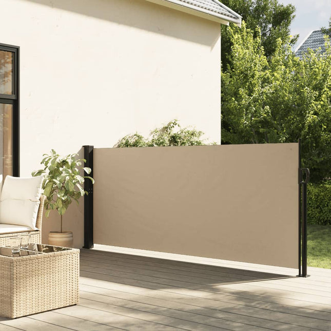 Windscherm uittrekbaar 100x500 cm beige