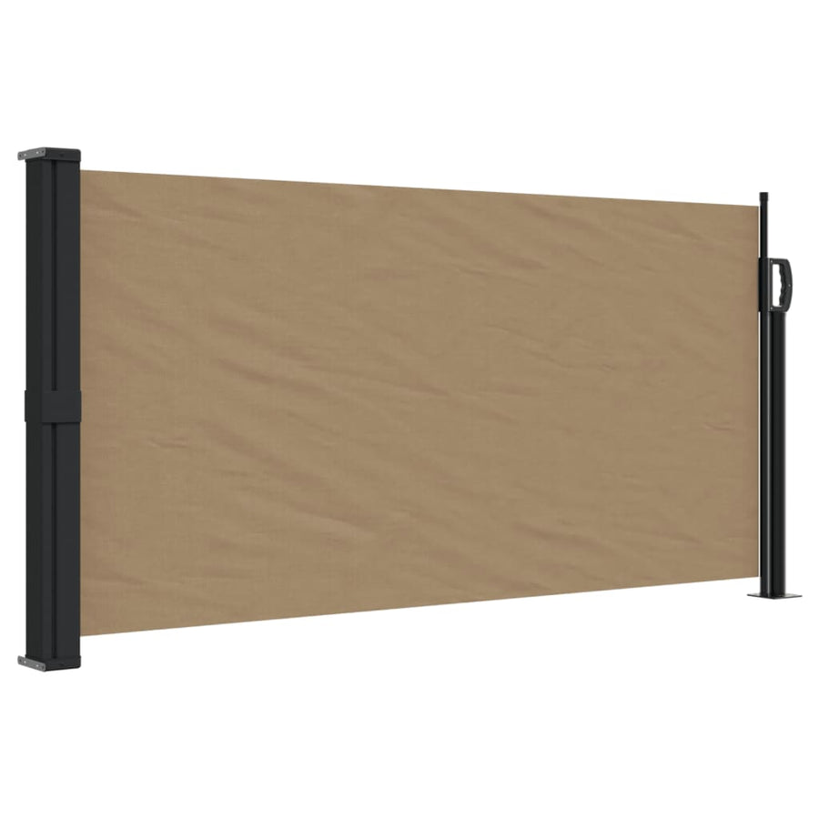 Windscherm uittrekbaar 100x500 cm taupe
