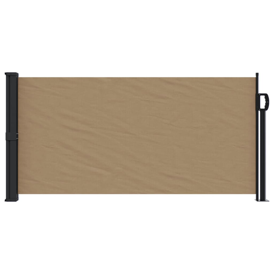 Windscherm uittrekbaar 100x500 cm taupe