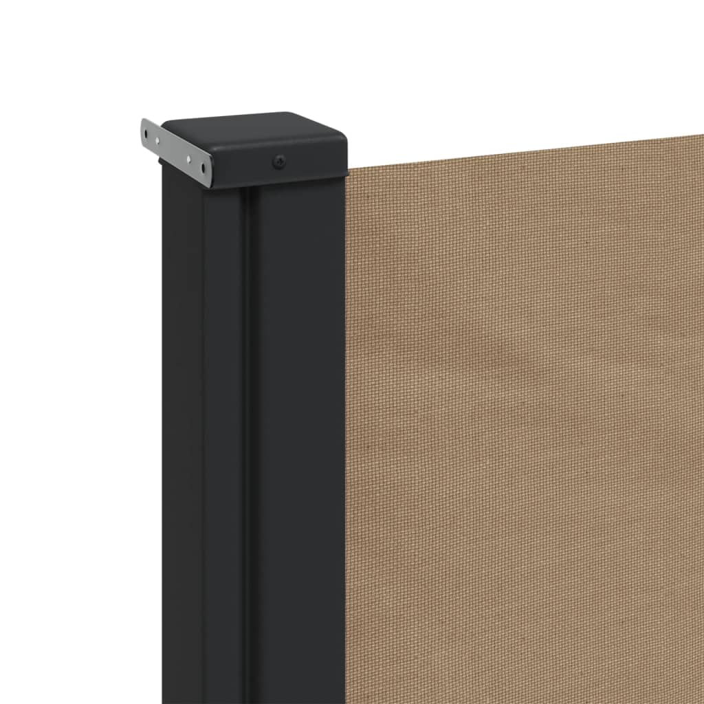 Windscherm uittrekbaar 100x500 cm taupe