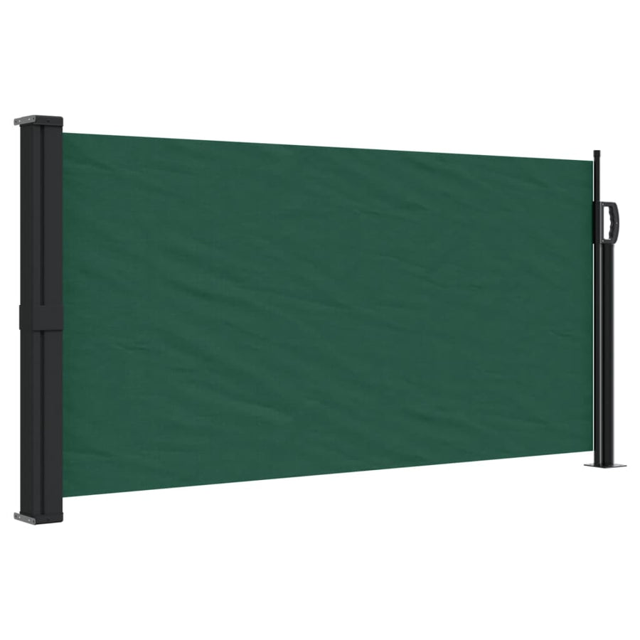 Windscherm uittrekbaar 100x500 cm donkergroen