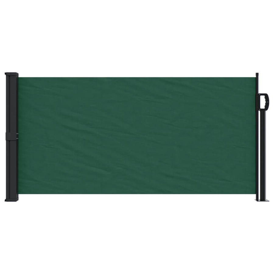 Windscherm uittrekbaar 100x500 cm donkergroen