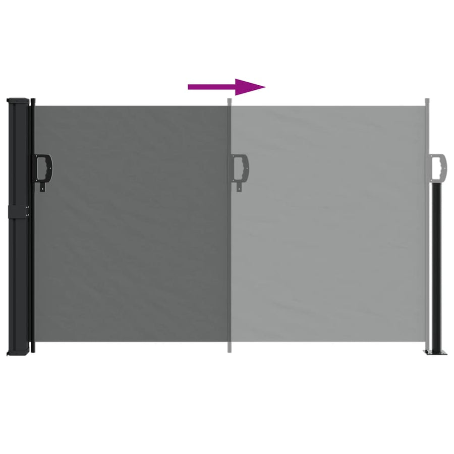 Windscherm Uittrekbaar 120X500 Cm Antracietkleurig