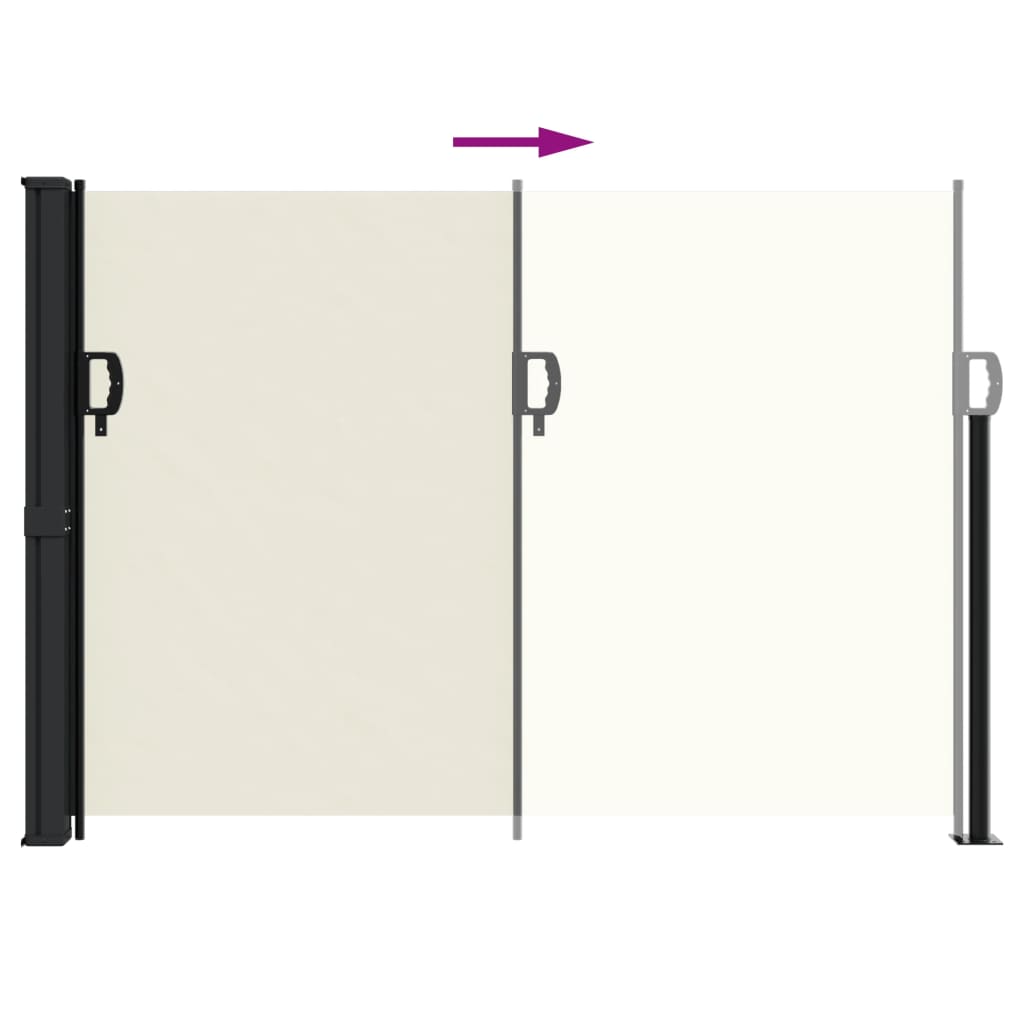 Windscherm Uittrekbaar 140X500 Cm Crèmekleurig