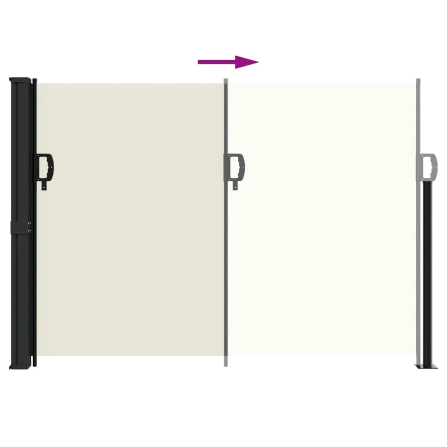 Windscherm Uittrekbaar 140X500 Cm Crèmekleurig