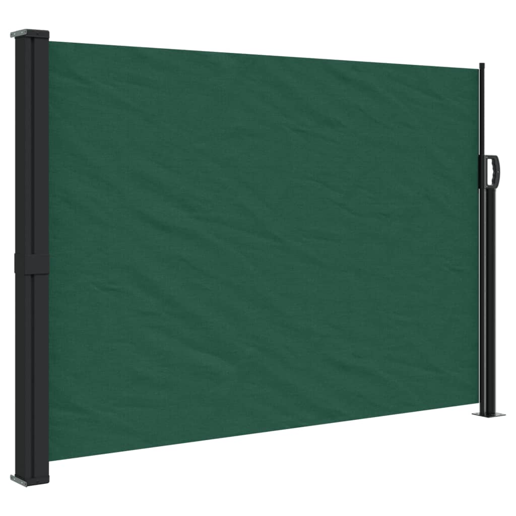 Windscherm uittrekbaar 140x500 cm donkergroen