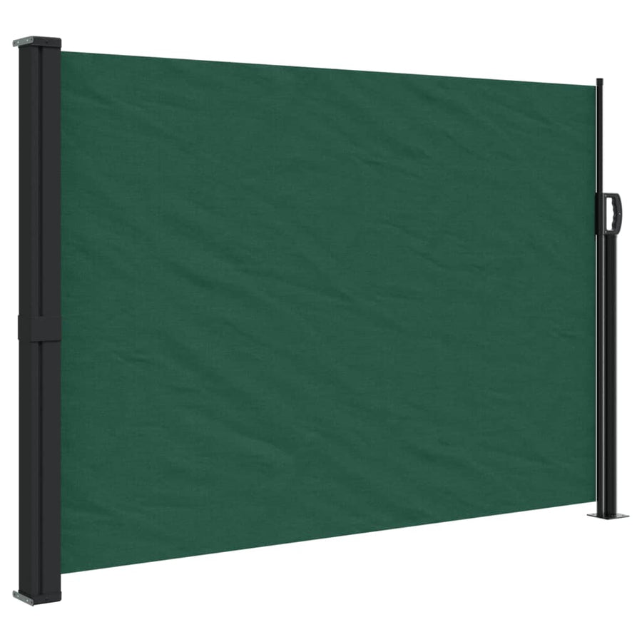 Windscherm uittrekbaar 140x500 cm donkergroen