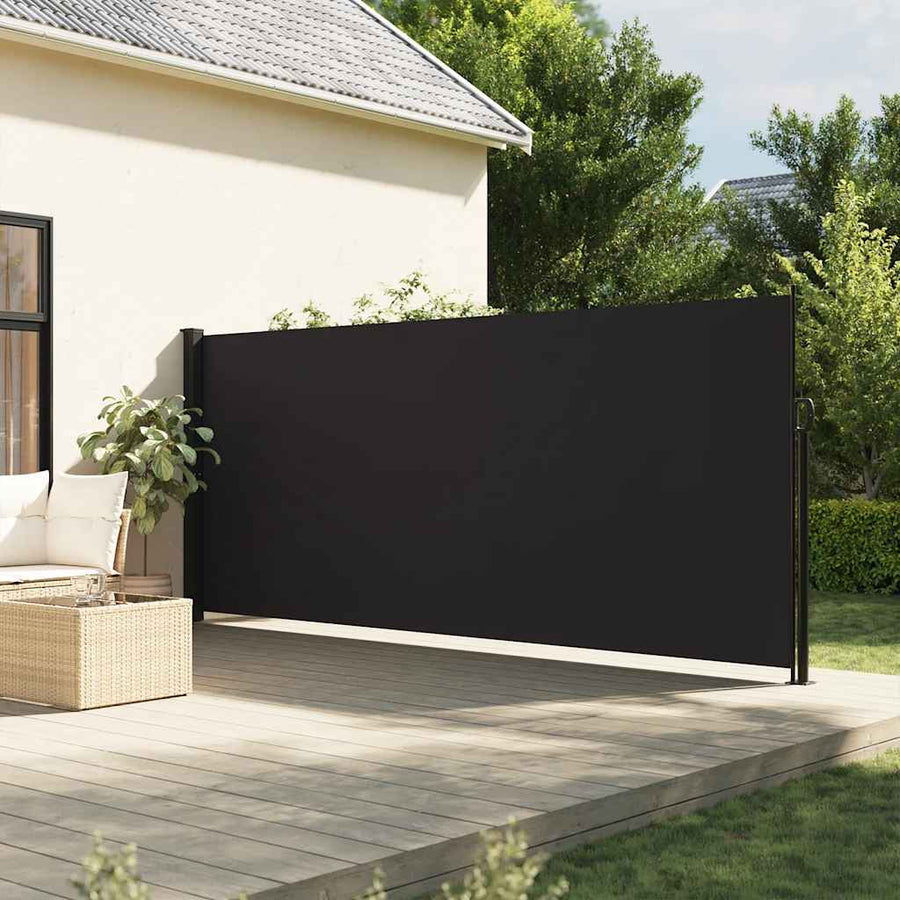 Windscherm Uittrekbaar Zwart 180 x 500 cm