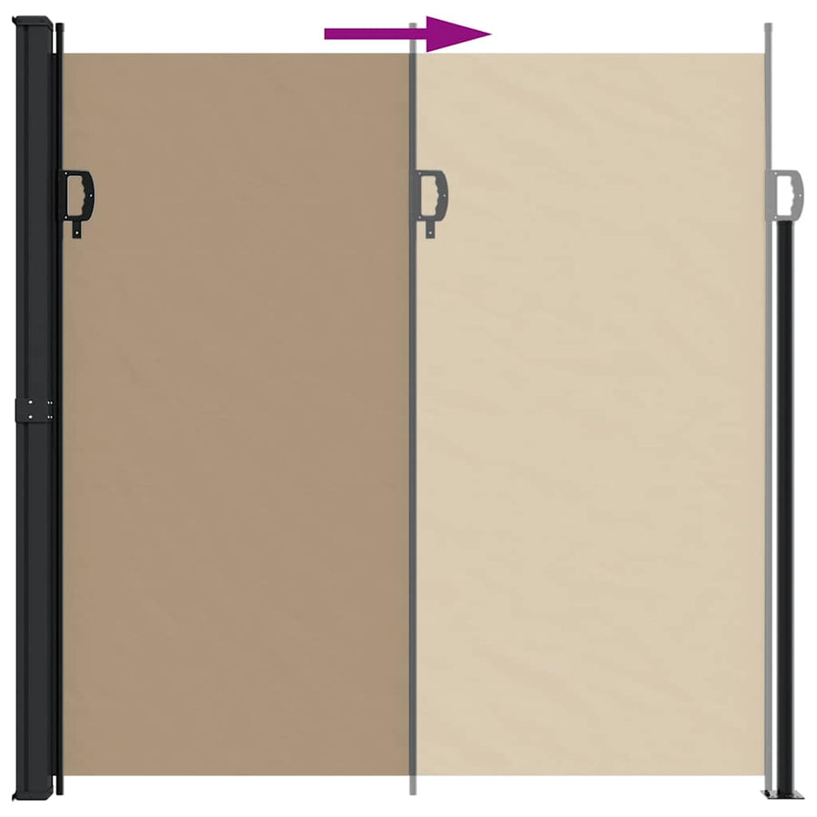 Windscherm Uittrekbaar Taupe 200 x 500 cm