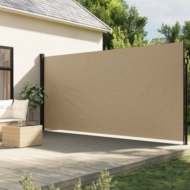 Windscherm uittrekbaar 220x500 cm beige