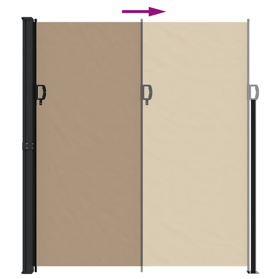 Windscherm Uittrekbaar Taupe 220 x 500 cm