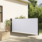 Retractable wind screen 140x600 cm white