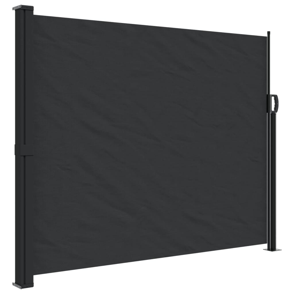 Windscherm Uittrekbaar 160X600 Cm Zwart