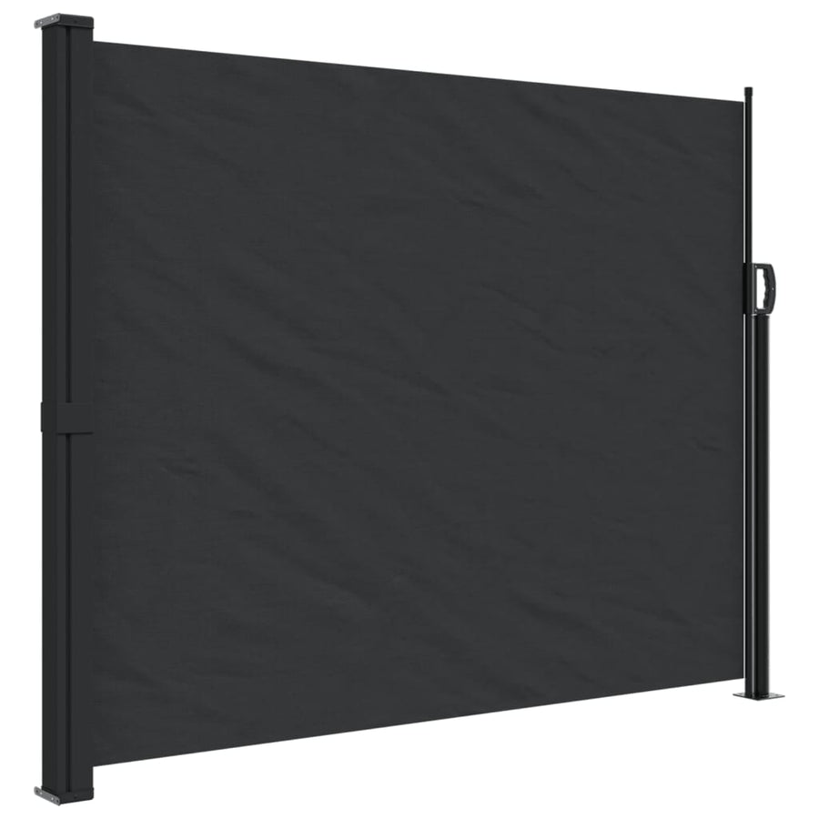 Windscherm Uittrekbaar 160X600 Cm Zwart