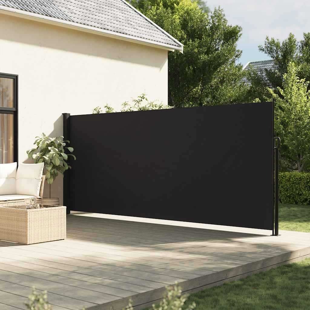 Windscherm Uittrekbaar Zwart 180 x 600 cm