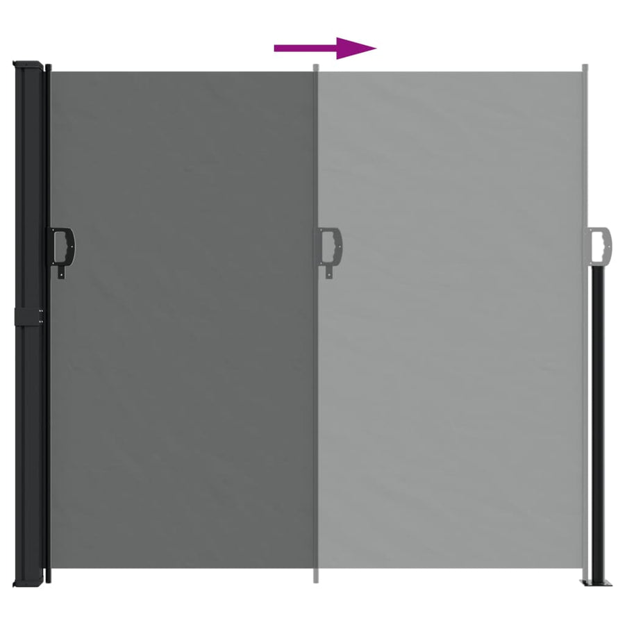 Windscherm Uittrekbaar 180X600 Cm Antracietkleurig