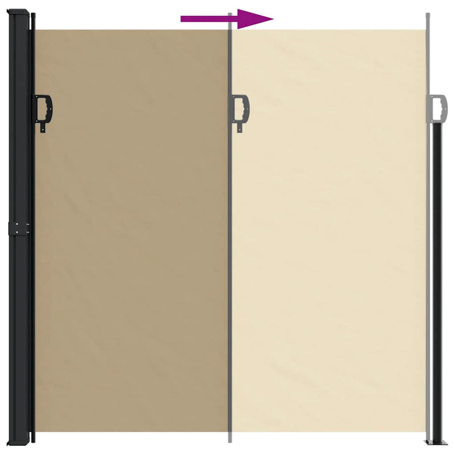 Windscherm Uittrekbaar Beige 200 x 600 cm