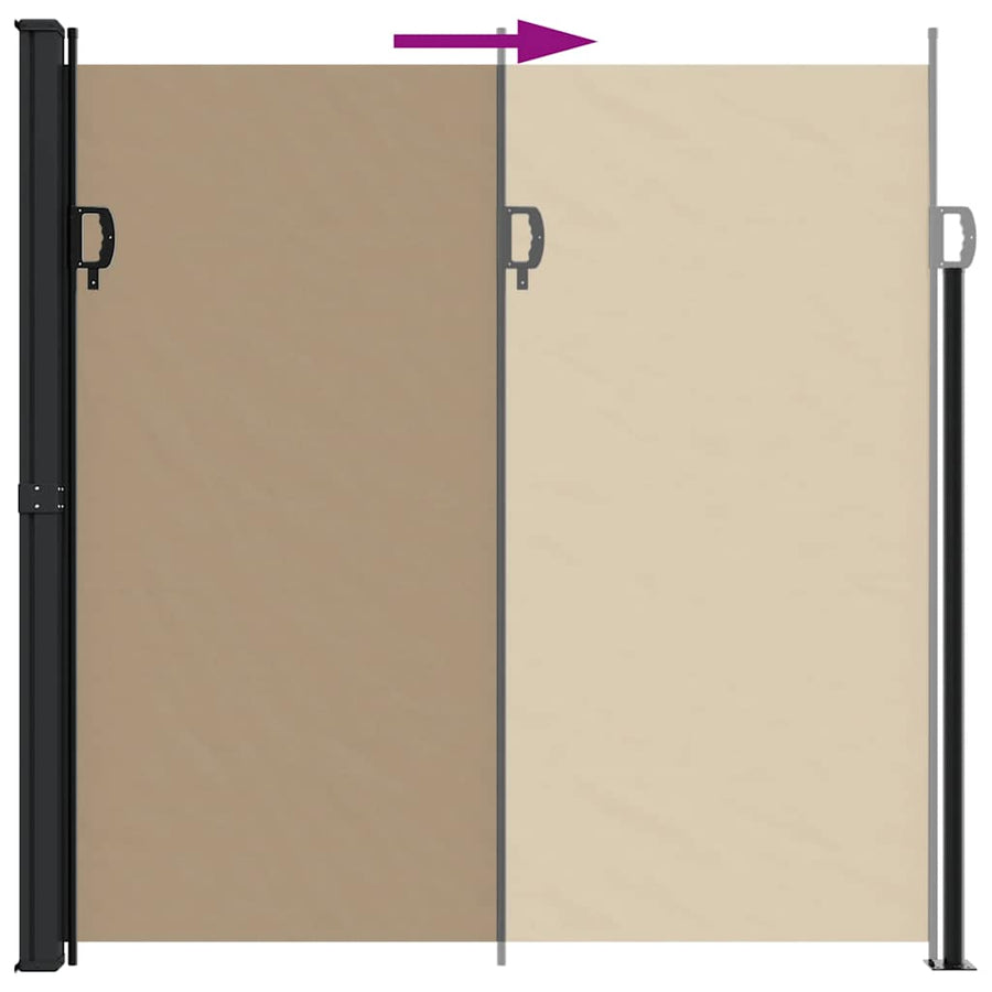 Windscherm Uittrekbaar Taupe 200 x 600 cm