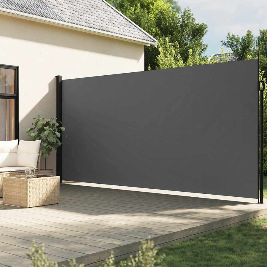 Windscherm Uittrekbaar Kleurig Antraciet 200 x 600 cm