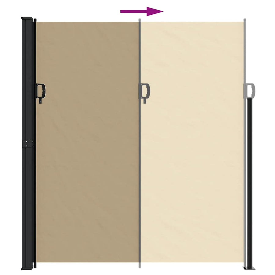 Windscherm Uittrekbaar Beige 220 x 600 cm