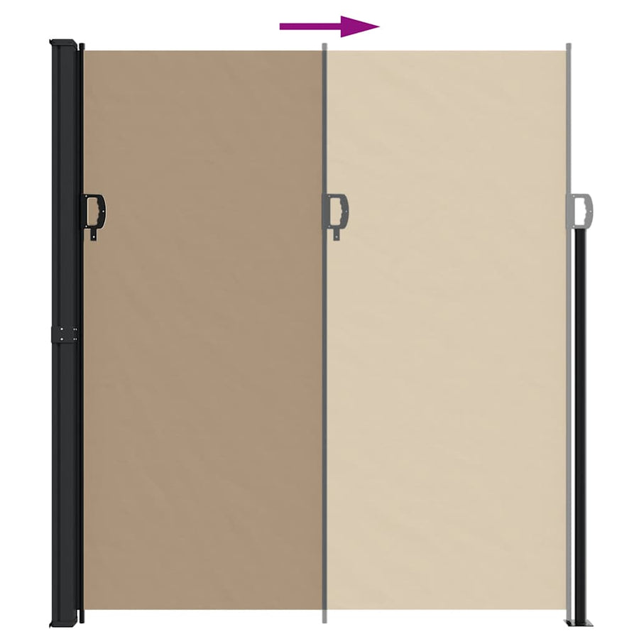 Windscherm Uittrekbaar Taupe 220 x 600 cm