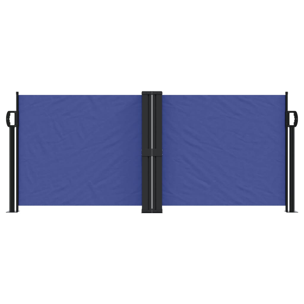 Windscherm uittrekbaar 100x600 cm blauw