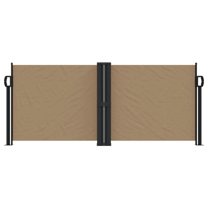 Windscherm uittrekbaar 100x600 cm taupe