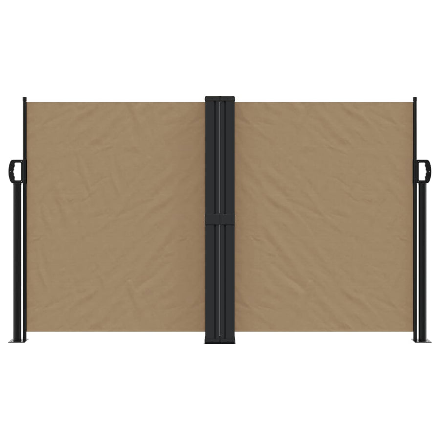Windscherm uittrekbaar 140x600 cm taupe
