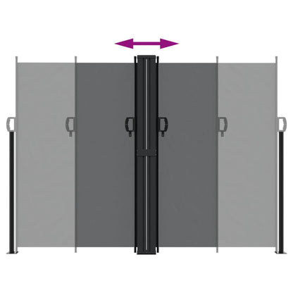 Windscherm Uittrekbaar 180X600 Cm Zwart Groen