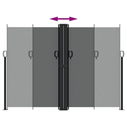 Windscherm Uittrekbaar 180X600 Cm Antracietkleurig