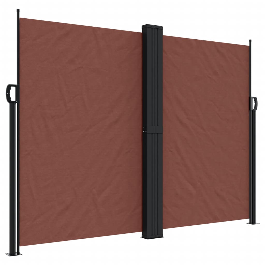 Windscherm Uittrekbaar 180X600 Cm Bruin Blauw
