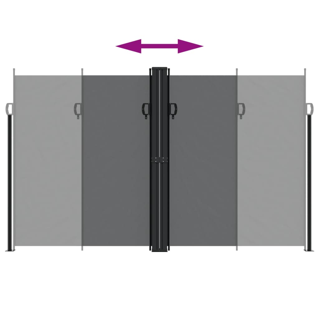 Windscherm Uittrekbaar 200X600 Cm Zwart