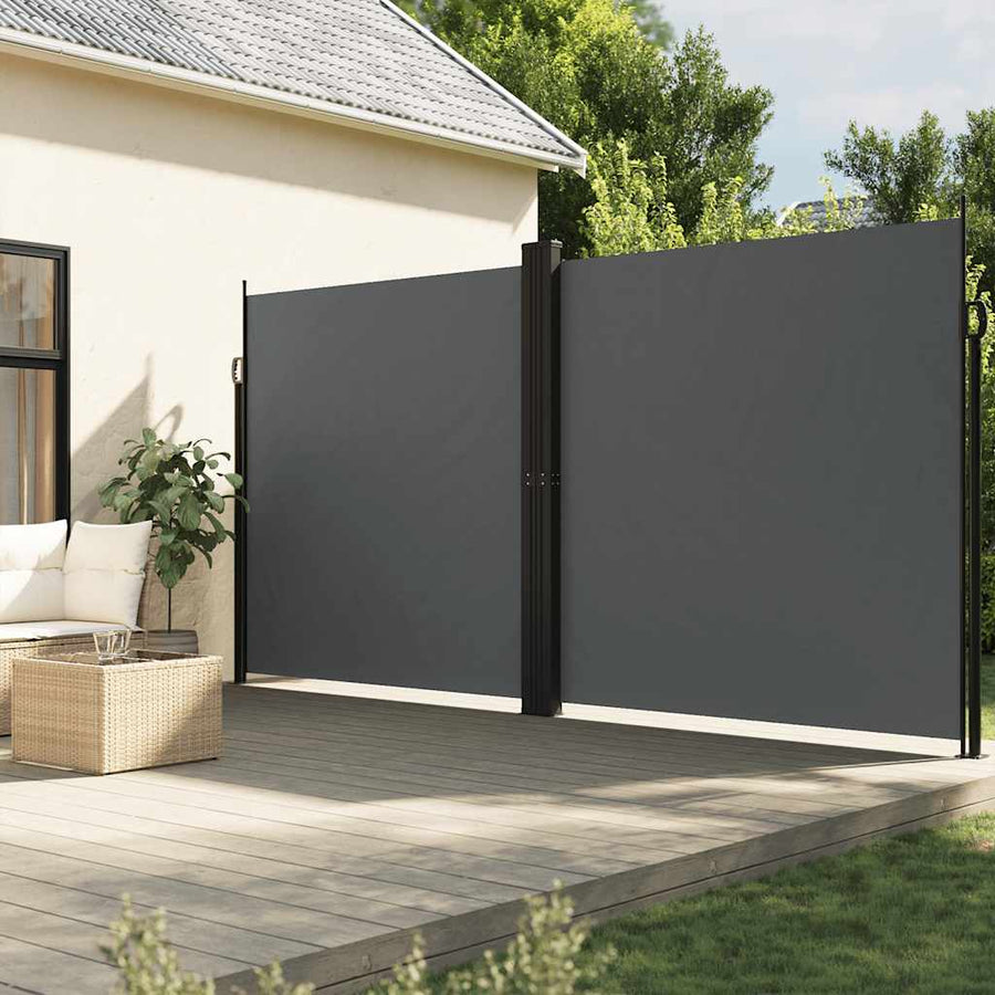 Windscherm Uittrekbaar Kleurig Antraciet 200 x 600 cm