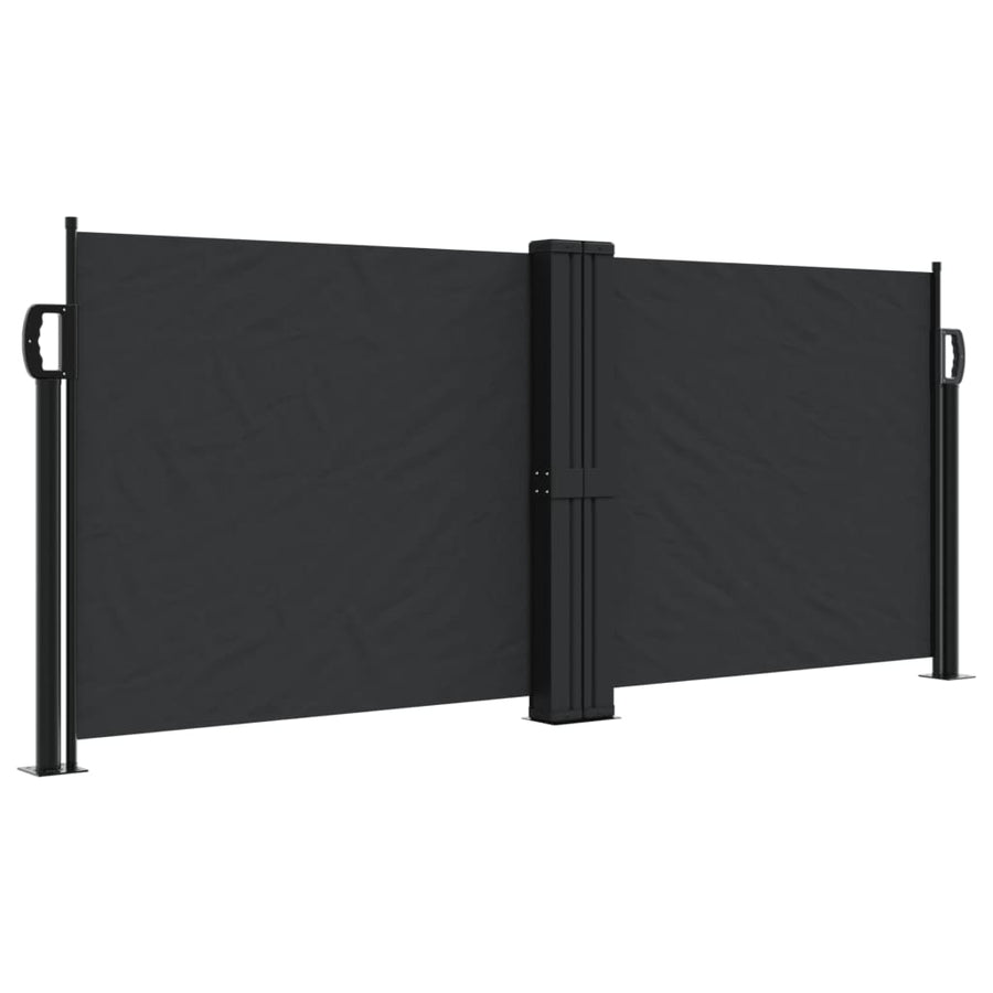 Windscherm Uittrekbaar 100X1000 Cm Zwart