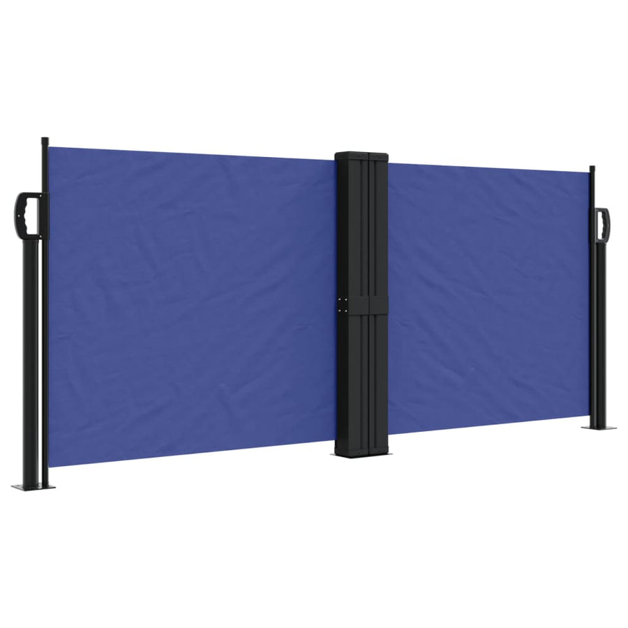 Windscherm Uittrekbaar 100X1000 Cm Blauw