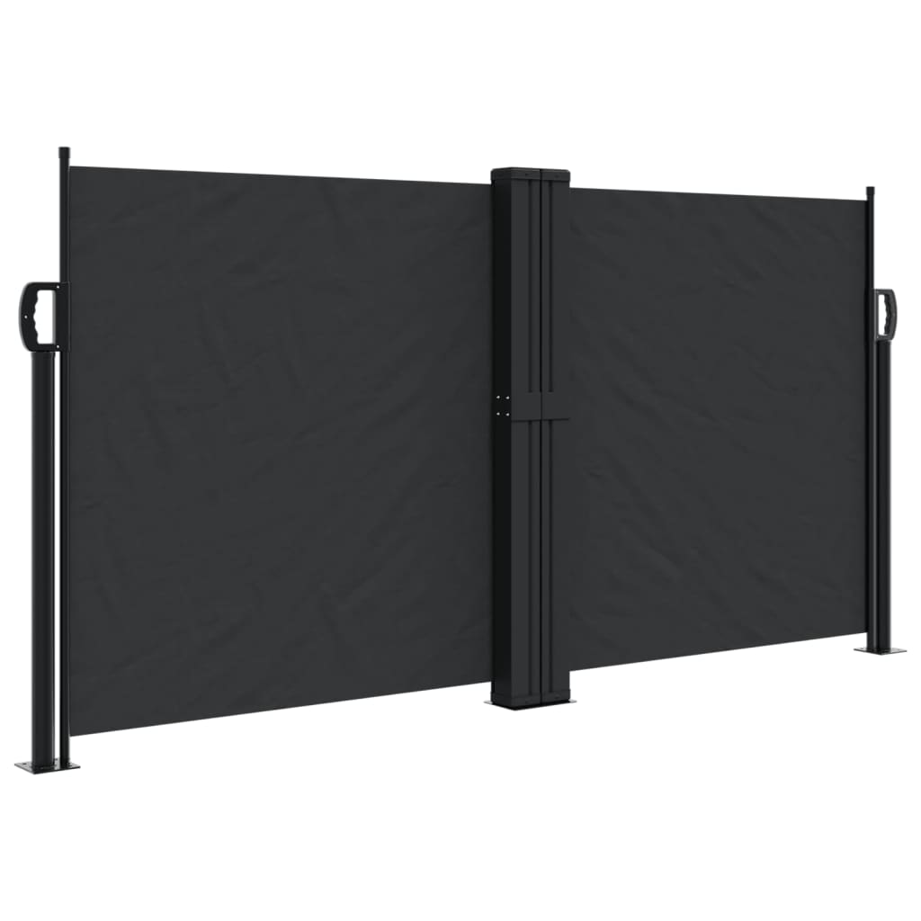 Windscherm Uittrekbaar 120X1000 Cm Zwart