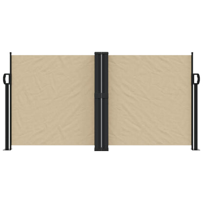 Windscherm uittrekbaar 120x1000 cm beige