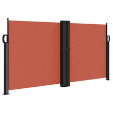 Windscherm uittrekbaar 120x1000 cm terracottakleurig