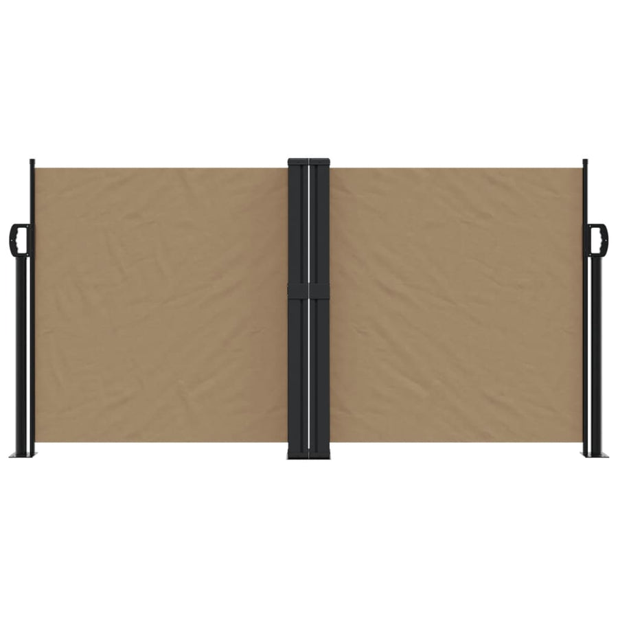Windscherm uittrekbaar 120x1000 cm taupe