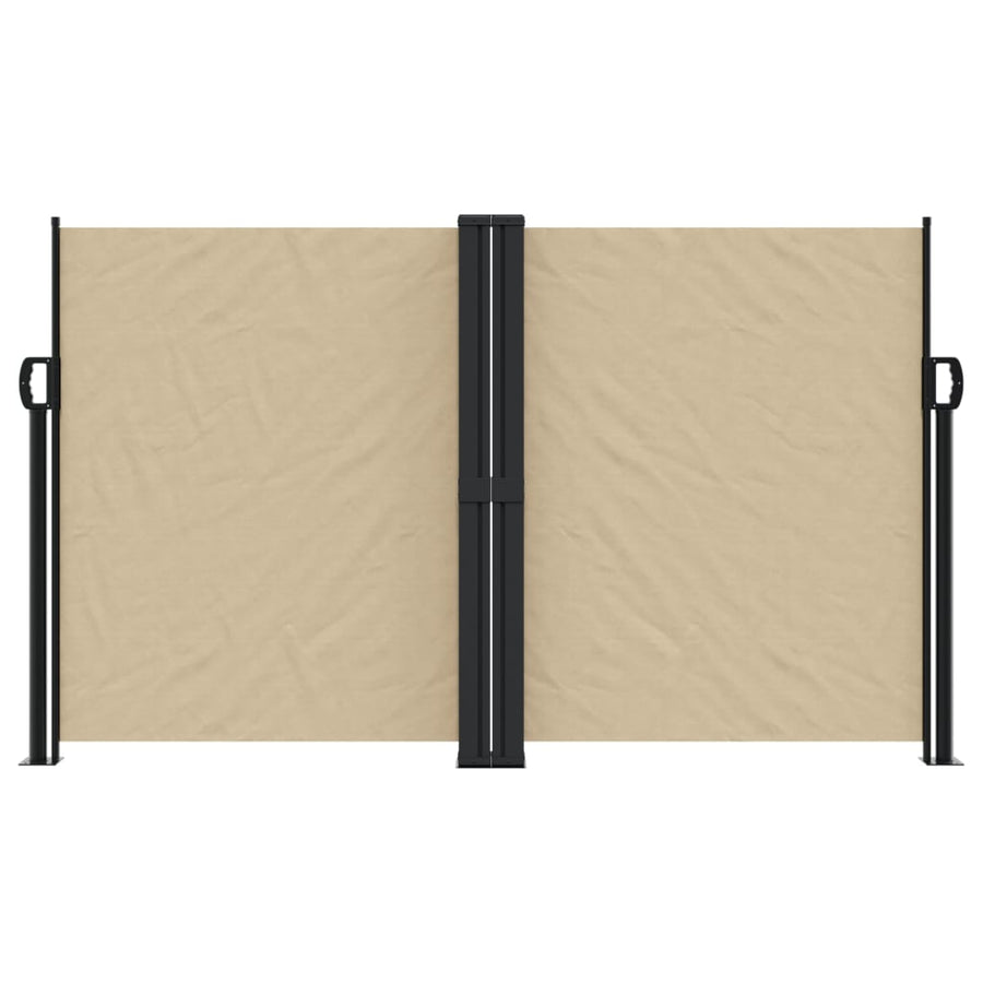 Windscherm uittrekbaar 140x1000 cm beige