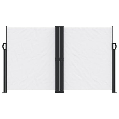 Windscherm uittrekbaar 140x1000 cm wit