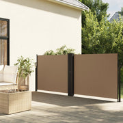 Retractable wind screen 140x1000 cm taupe