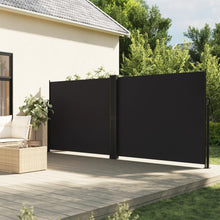 Windscherm uittrekbaar 160x1000 cm zwart