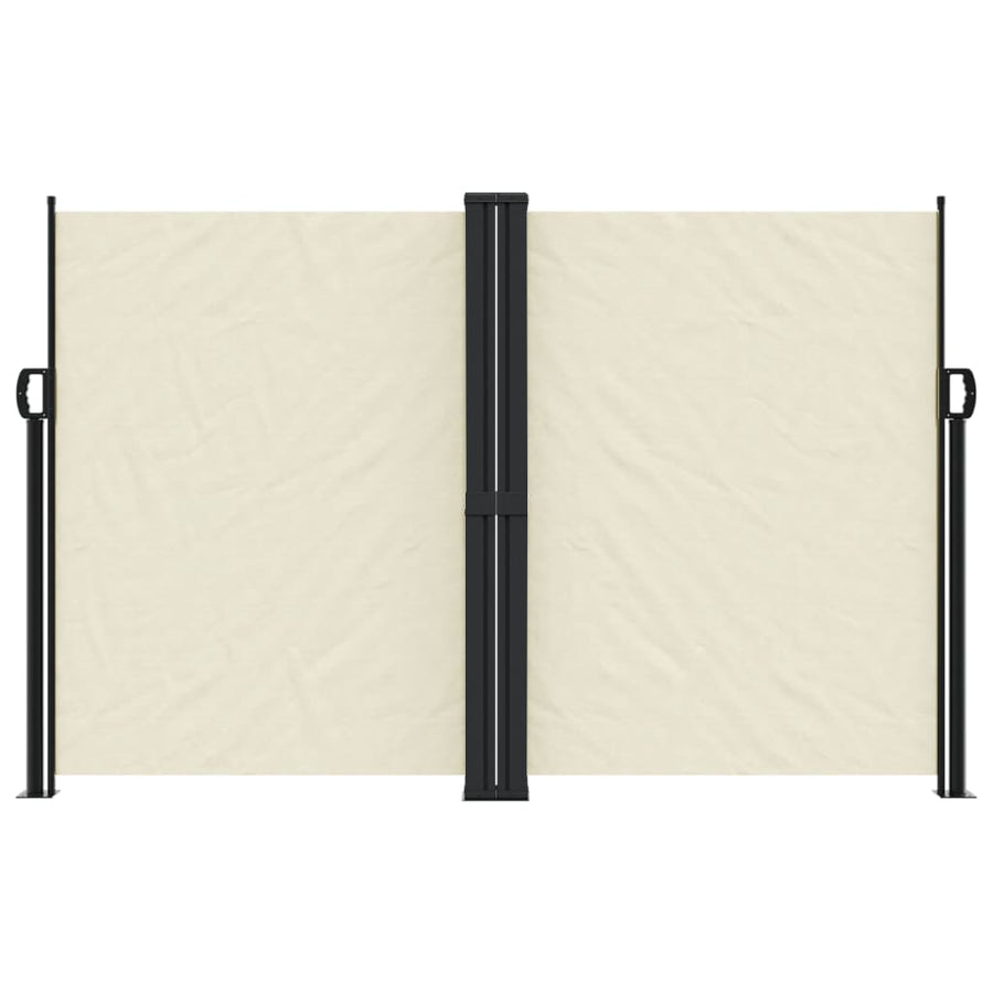 Windscherm uittrekbaar 160x1000 cm crèmekleurig