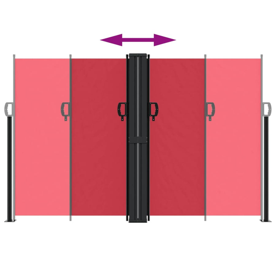 Windscherm uittrekbaar 160x1000 cm rood