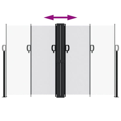 Windscherm uittrekbaar 160x1000 cm wit