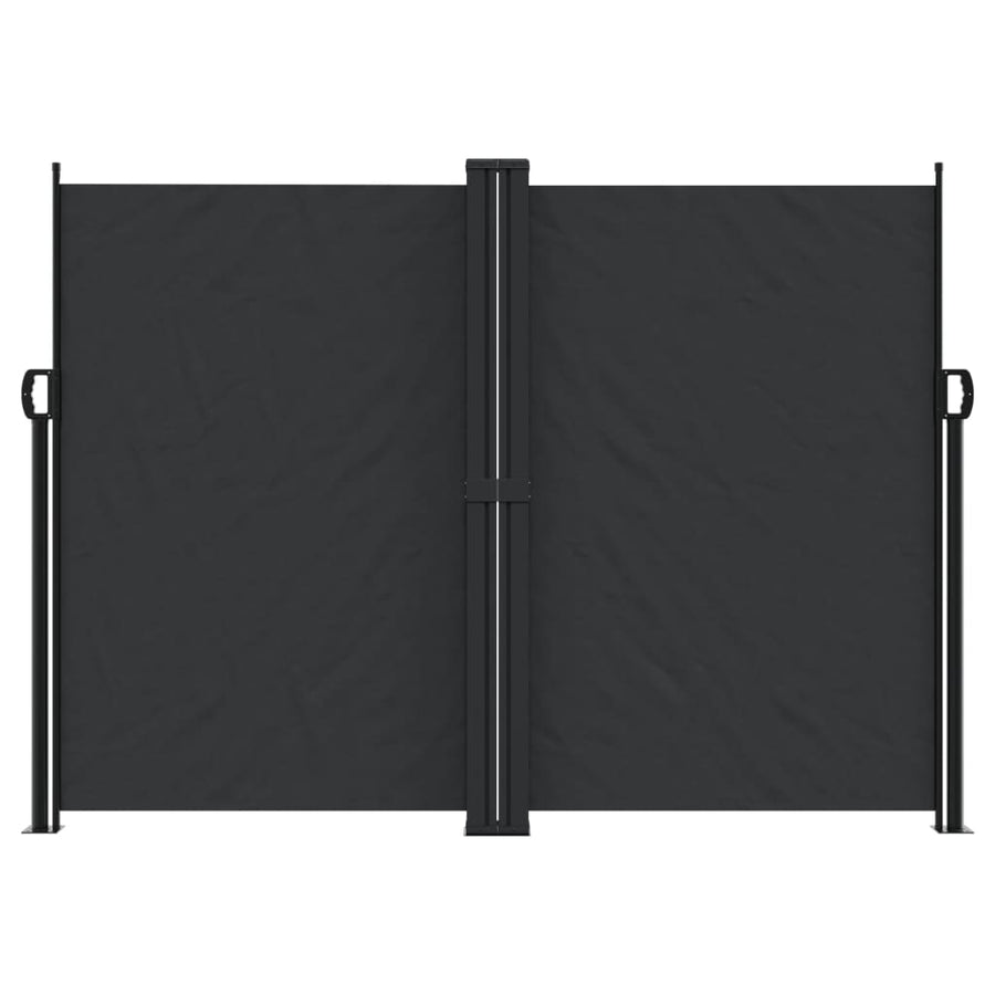 Windscherm uittrekbaar 180x1000 cm zwart