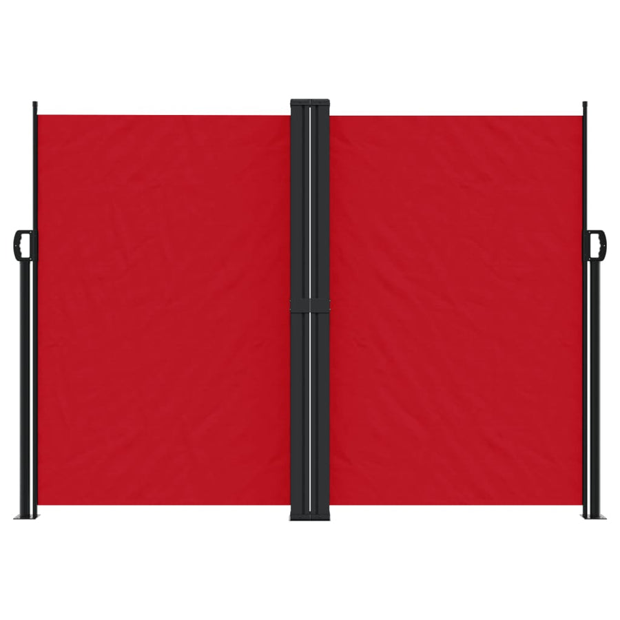 Windscherm uittrekbaar 180x1000 cm rood